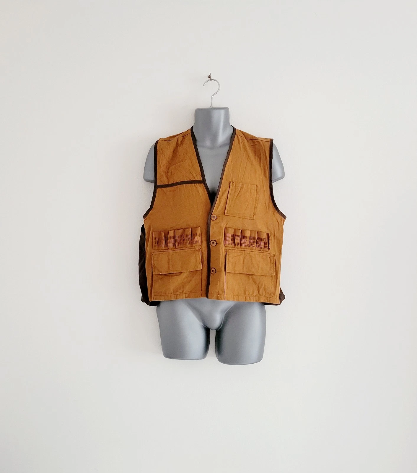 80s 90s Duck Bay Gilet Hunting Shooting Fishing Sports Vest Vintage Men's Size M