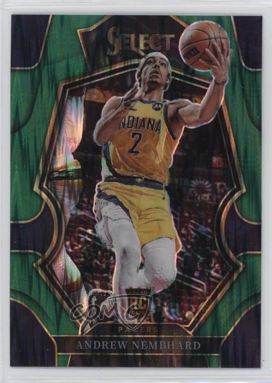 2022 Panini Select Premier Level Green Shock Prizm Andrew Nembhard Rookie RC 6yz