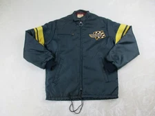 VINTAGE Swingster Jacket Mens Small Blue Monroe Lined Talon Zipper USA Coat*