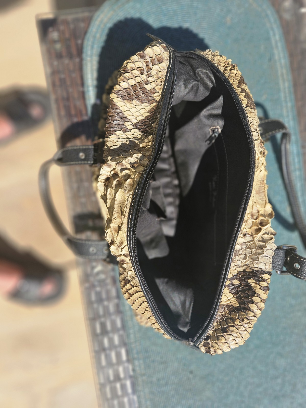 Genuine Italian Python  Hand Bag - image 3