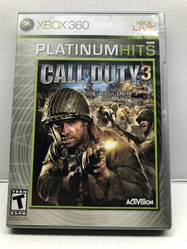 Call of Duty 3 -- Platinum Hits (Xbox 360, 2008) komplett getestet funktioniert