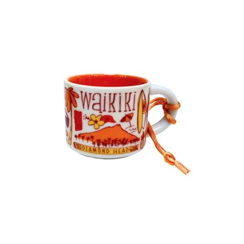 Starbucks Been There Series Waikiki Ceramic Demitasse Ornament, 2 Oz