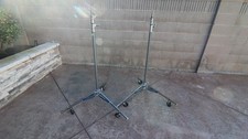 American Metal C Stand Light Stand with Wheels. This is for a pair you get 2