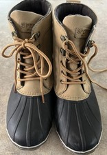 Sperry Duck Boots Rain /Snow Size-Child 5 or Women 7 Rubber/Suede Excellent