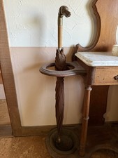 Vintage Brass Dog Head Umbrella-Cane From  The Walking Stick  