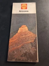 Vintage 1963 Edition Shell Arizona Oil Gas Station Travel Road Map