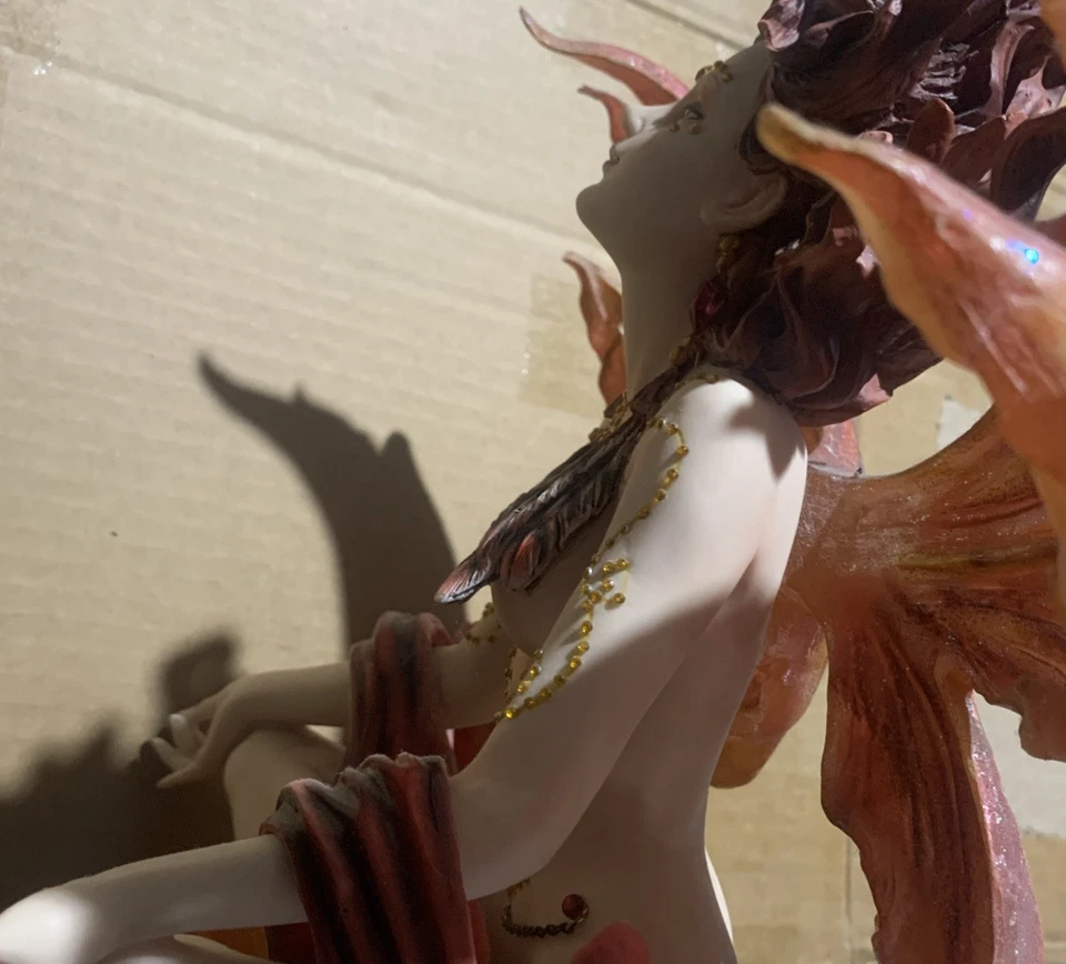 Fairy "The Alps" W/Fire, Flames, And Crystal Ball. She Is Intricately Detailed - Image 3 of 4