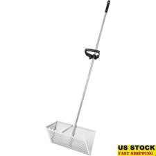 Stainless Steel Sand Flea Rake W/ Detachable Handle  Shark Tooth Sifter New