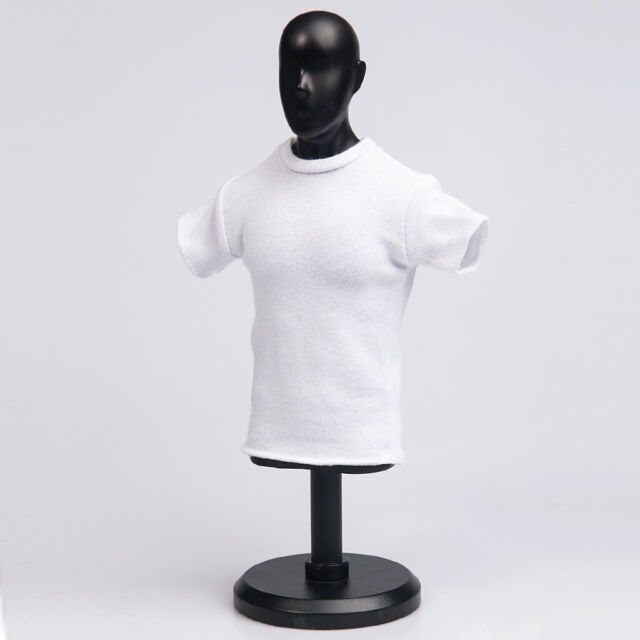 1:6 Men T-shirt Male Soldier Clothing for HT 12in Doll Toys Accs Parts - white