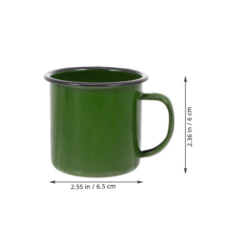 5 Stück verschiedene Farben Emaille Becher Vintage Trinkbecher für Wasser Saft - Bild 7 von 12