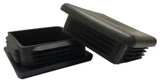 2 Pack Protection Force 4 inch 102mm Square Tubing Plastic Insert Plug End Cap