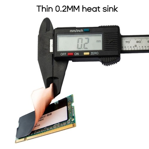 Laptop Memory Heat Sink Copper & Cooling Sticker DDR4/5 Ultra-Thin - Afbeelding 5 van 7