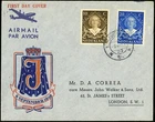 Netherlands #304-305 Juliana Coronation FDC Hague 1948 Airmail Cover to England