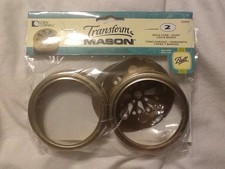 Transform Mason Bell Canning Jars Gold Tone Daisy Lids 2 Bands 2 Regular Mouth