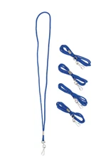 5 ID Card Neck Lanyards Black Rope Swivel Hook Black 36" Travel Cruise Work ID