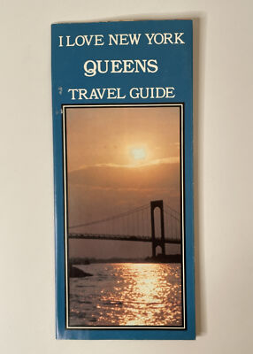 1983 I Heart Love NY QUEENS Map State New York Travel Guide City Visitors Rare