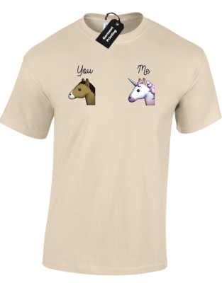 YOU ME EINHORN HERREN T-SHIRT LUSTIG NIEDLICH MAGIC MODE DESIGN (COL)