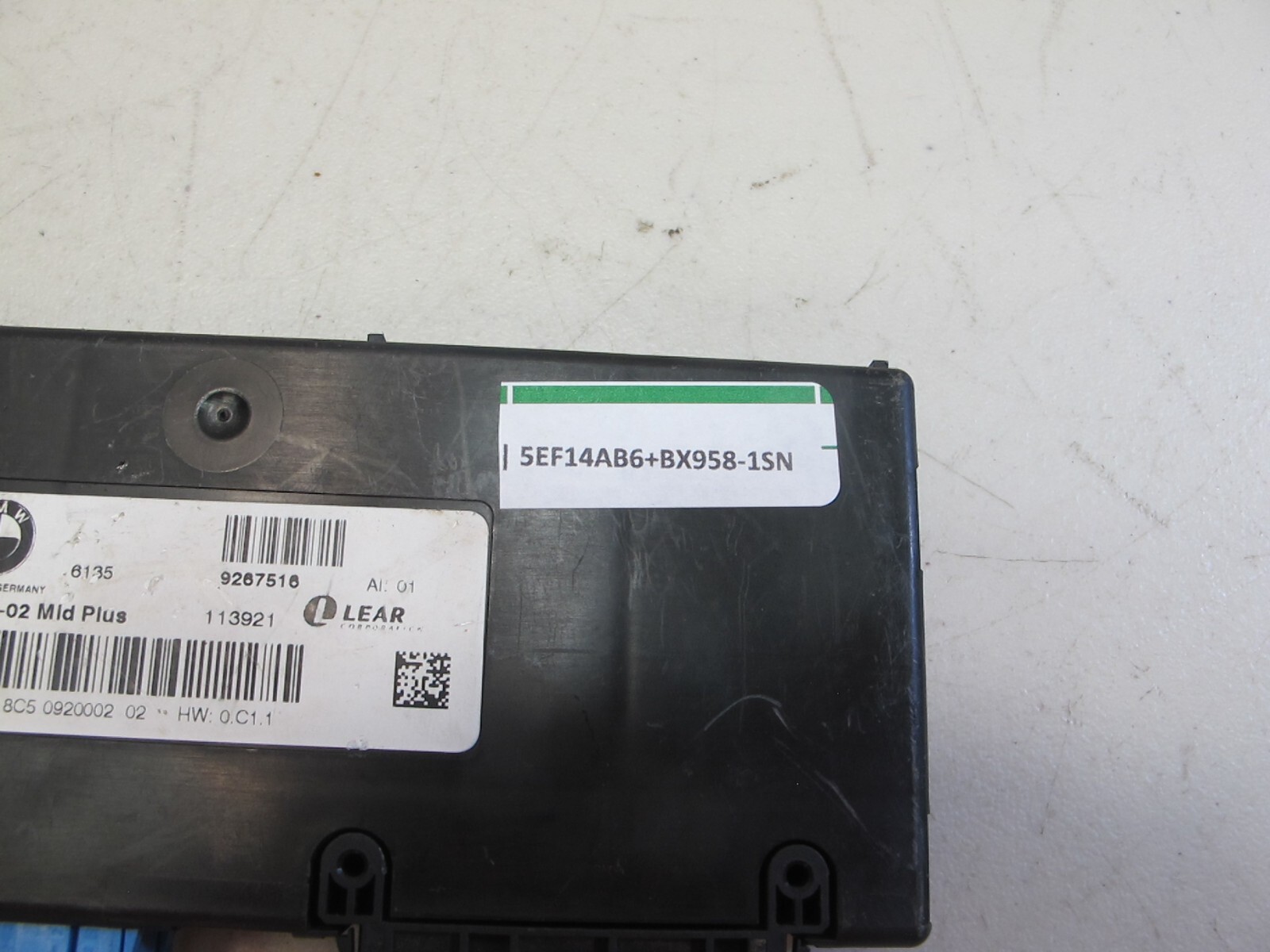 2012 BMW 528i Central Gateway Control Module Unit 61359267516 for