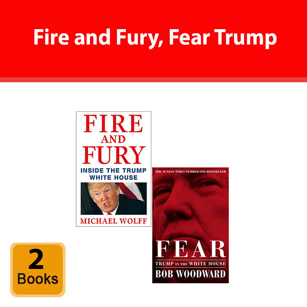 Fire and Fury, Fear Trump in the White House 2 Books Collection Set NEW