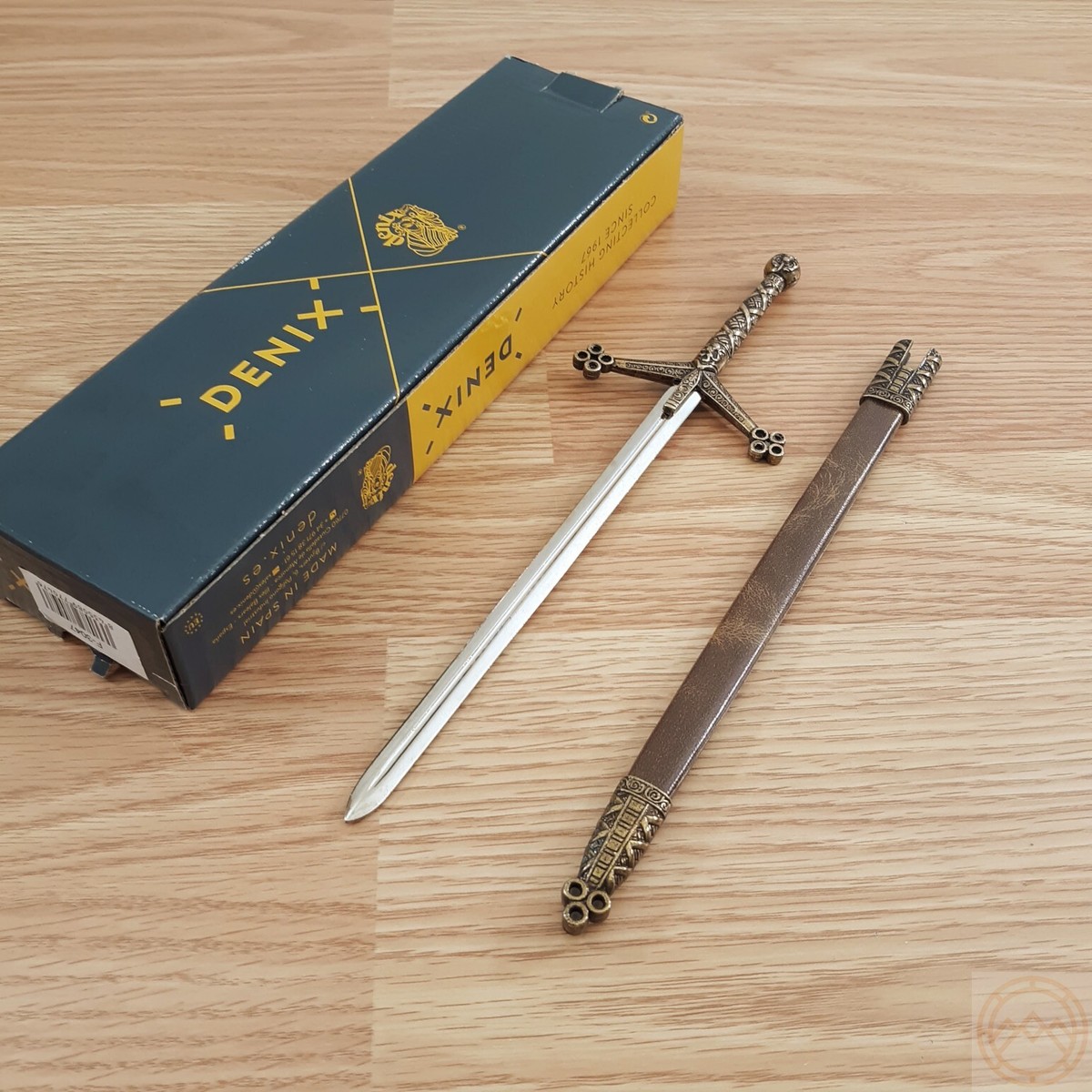 DENIX Medieval Claymore Sword Letter Opener With Scabbard for sale