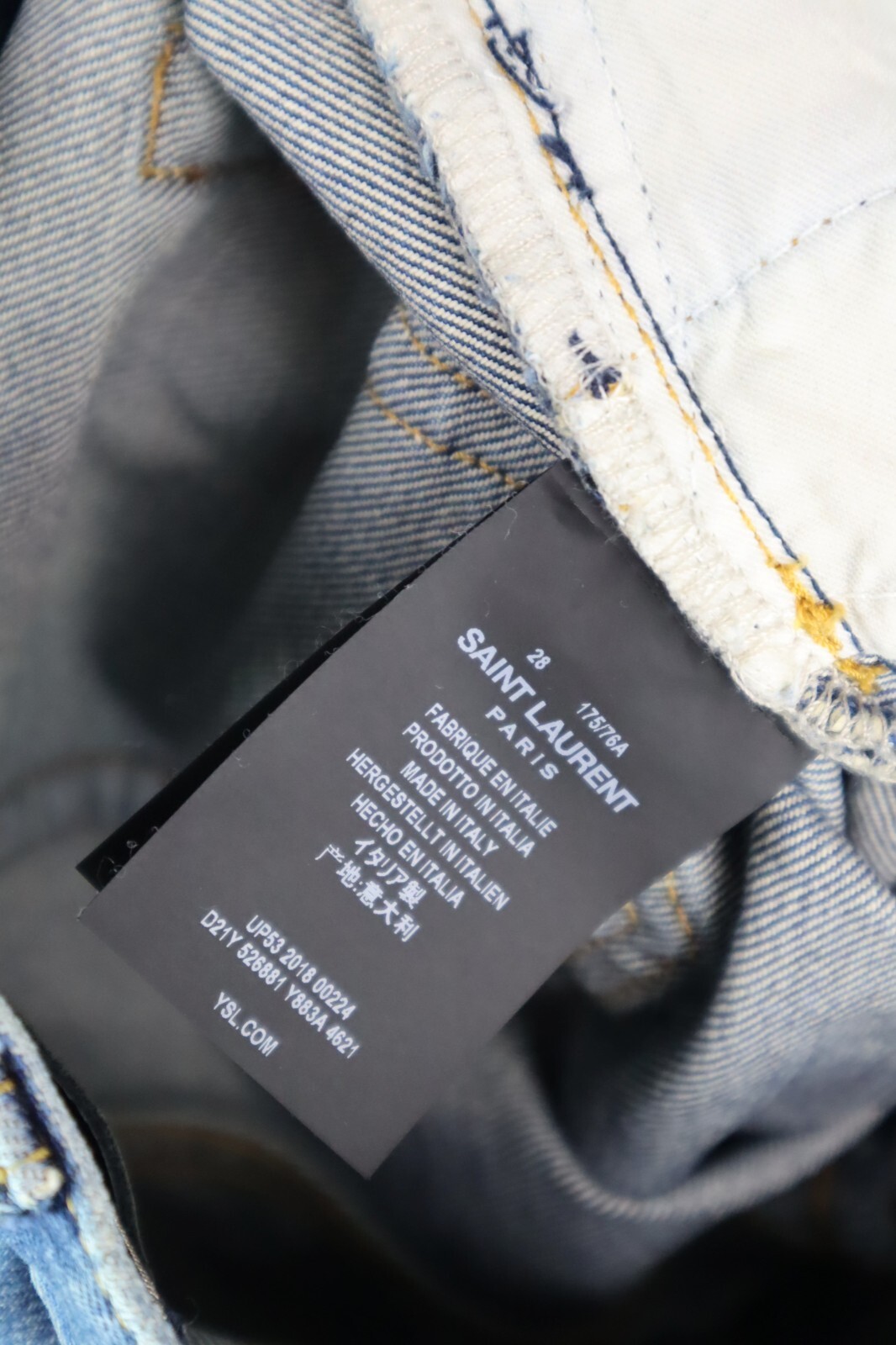 Jeans blu Saint Laurent Paris taglia vita 28