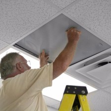 Drop-in Lay-In 2  x 2  Ceiling Tile with 8" Speaker RAULAND VE9022A 80Hz-10kHz