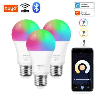 Google Assisatnt E27 RGB Wifi/Bluetooth Smart Light Led Lamp 15W Smart Bulb