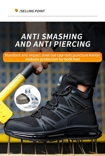Herren Sicherheitsschuhe Stahlkappe Leichte Schutzschuhe S3 Arbeitsschuhe 38-50 - Bild 13 von 26