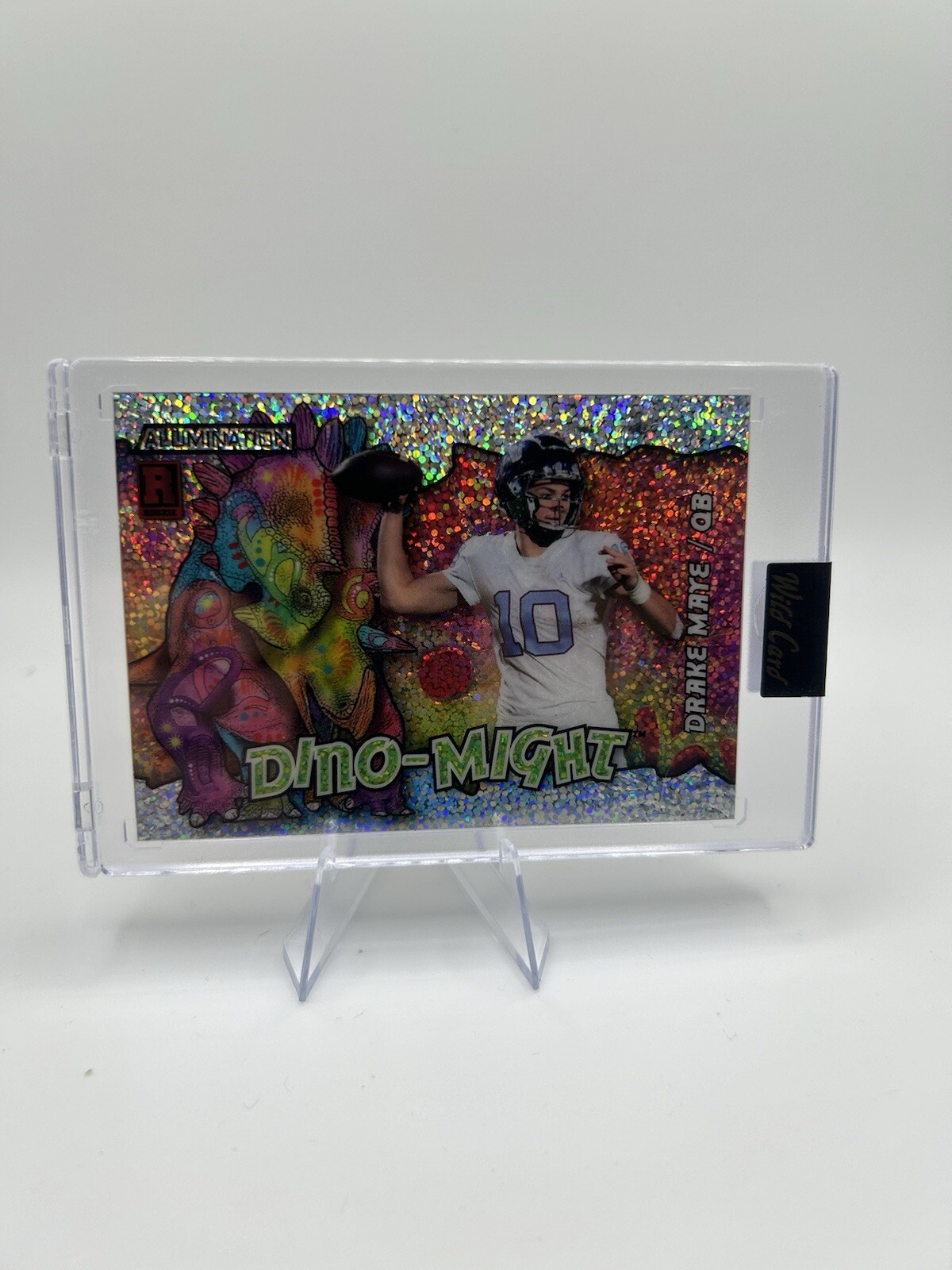 2023 Wild Card Dino-Might Drake Maye Silver Sparkle