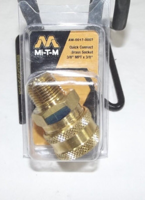 Pressure Washer Quick Connect Socket Brass, 3/8 MNPT x 3/8-In. -AW-0017-0007 h13