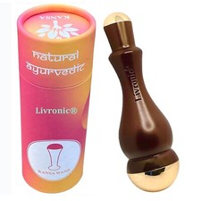 Kansa Wand Face Body Foot Massager Wooden Handle Detoxification Deep Relaxatio