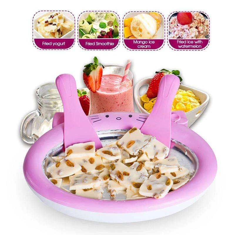 Cold Plate Small Machine Interactive DIY Ice Cream Rolled for Children Sorbet