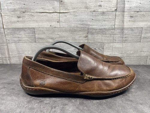 Børn Born Boc Driving Halbschuhe Herren 10M Harmon Schuhe Braun Leder Slipper Komfort - Bild 3 von 19