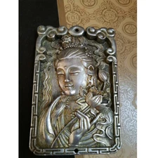 China Tibet silver Amulet Pendant Guanyin New