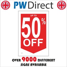 GE276 UP TO 50% OFF SIGN BARGAIN CHEAPER DISCOUNT CLOTHES FASHION SHOPS