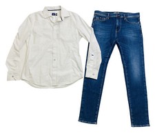 Gas Jeans men 2P SET L/S Collared Shirt Size 33 L32 Jeans Size Large mullticolor