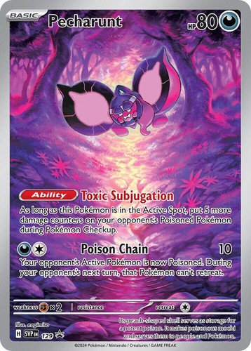 129 pokemon card Pokémon TCG - PECHARUNT #129 - Full Art Holo - SV Black Star Promo 2024 -  CGC 10