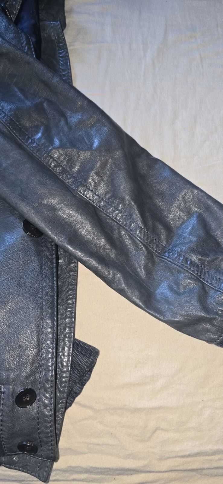 Gucci Tom Ford Epoca Giacca di Pelle Navigatore Taglia 50.