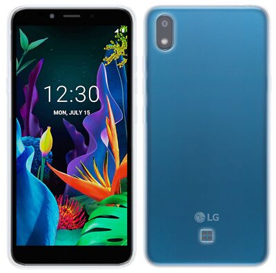 LG K20 (2019) // Hülle Silikon Schutztasche Gummi Gel CLEAR *Premium Qualität*