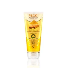 VLCC Ayurveda Haldi Chandan Face Wash 100ml | Skin Brightening Gel Cleanser