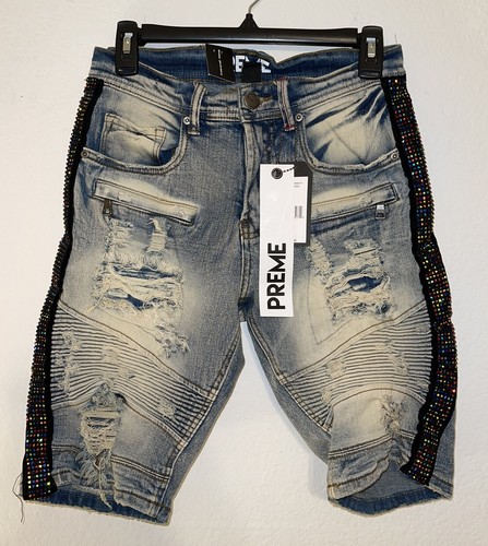 preme mens distressed rhinestone 