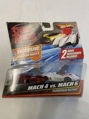 HOT WHEELS Speed Racer Mach 4 vs Mach 6 Thunderhead Raceway NEW