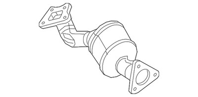 Genuine GM Warm Up Three-Way Catalytic Converter with Exhaust Pipe 19420295