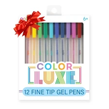 Color Luxe Gel Pen, Set of 12, Coloring, Drawing, and Notetaking Gel Pens, Gr...