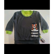 Sigikid Baby Pullover dunkelgrau grün Langar...