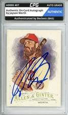 Authentic On-Card Autograph Signed by Jayson Werth CPG Auto Grade AUTHENTIC