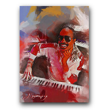 Stevie Wonder #2 Art Card Limited 41/50 Edward Vela Signed (Music -)