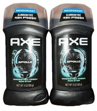 2-Pack AXE APOLLO Deodorant Aluminum Free 48H Fresh 3oz Each