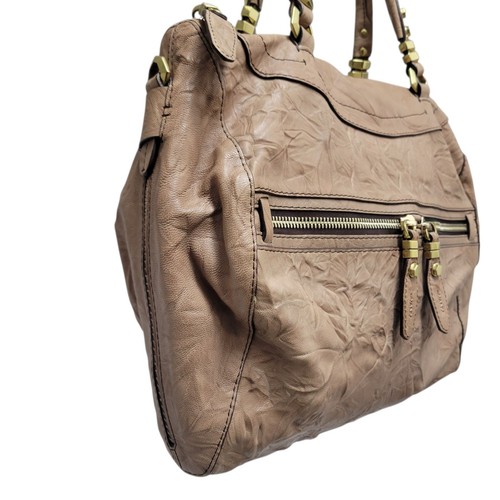 DR YANY Satchel Crinkle Leather Bag Missing Crossbody Strap Excellent Condition - Picture 7 of 16