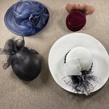 Women  s Vintage Hat Fascinator Bundle 4 Hats Old New Stock
